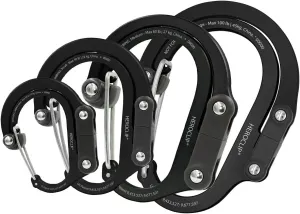 GEAR AID HEROCLIP 360° Swivel Carabiner Gear Clip and Hook (Medium) for Camping, Backpack, Suitcases and Garage Organization