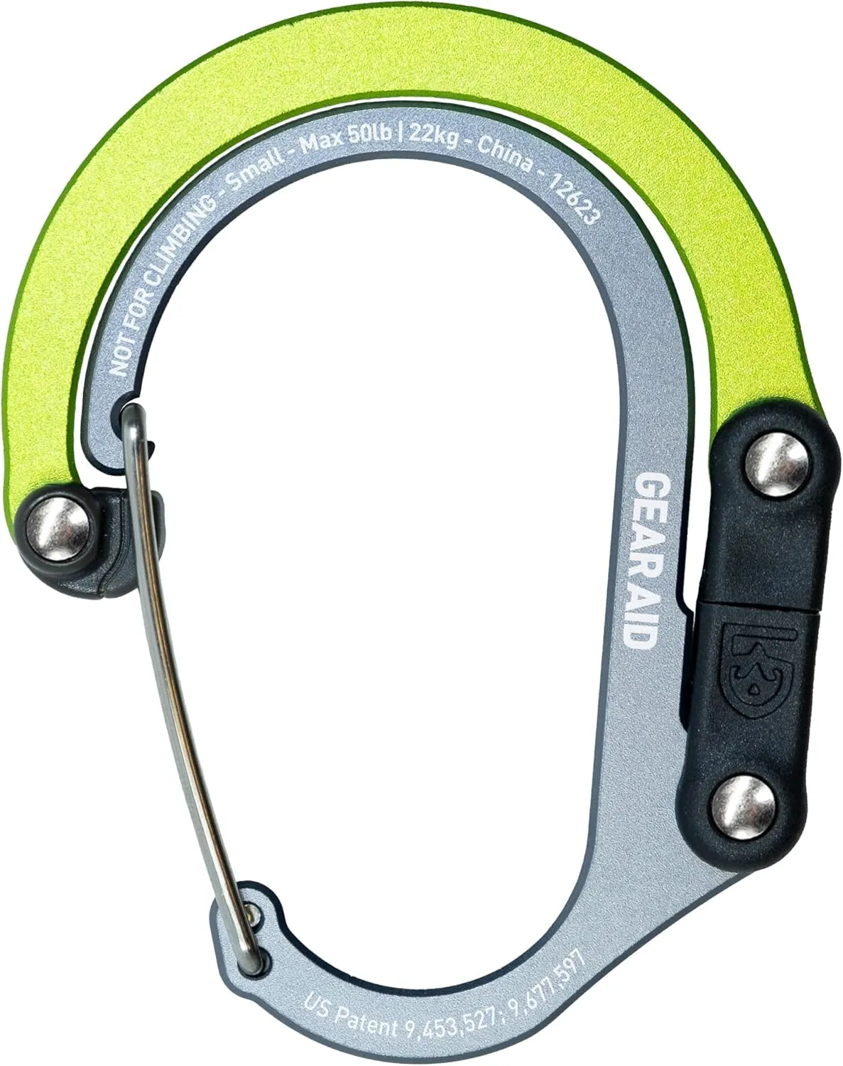 GEAR AID HEROCLIP (Small) Carabiner Gear Clip and Hook, for Hanging Bags, Purses, Lanterns, Strollers, Tools, Helmets, Water Bottles, and More