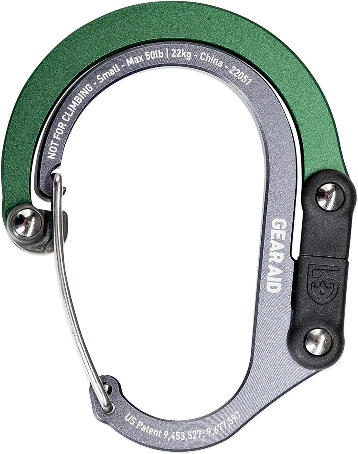 GEAR AID HEROCLIP (Small) Carabiner Gear Clip and Hook, for Hanging Bags, Purses, Lanterns, Strollers, Tools, Helmets, Water Bottles, and More