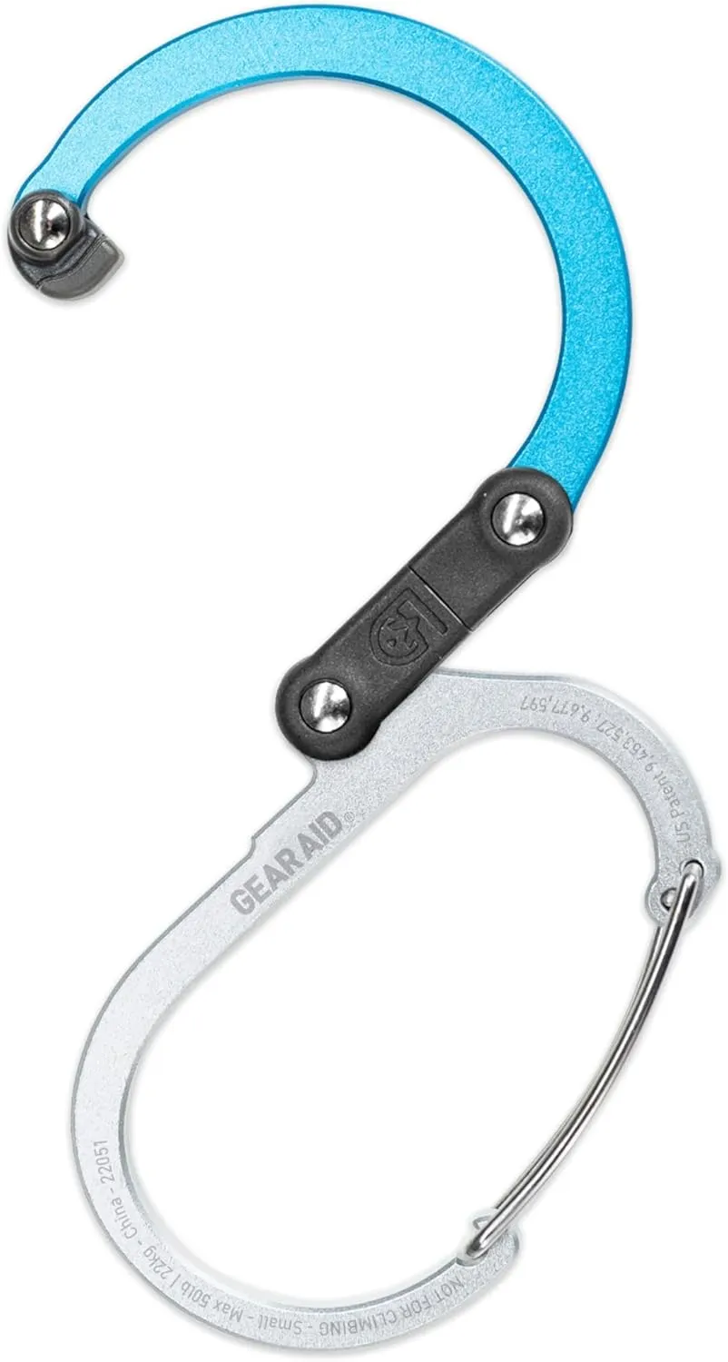 GEAR AID HEROCLIP (Small) Carabiner Gear Clip and Hook, for Hanging Bags, Purses, Lanterns, Strollers, Tools, Helmets, Water Bottles, and More