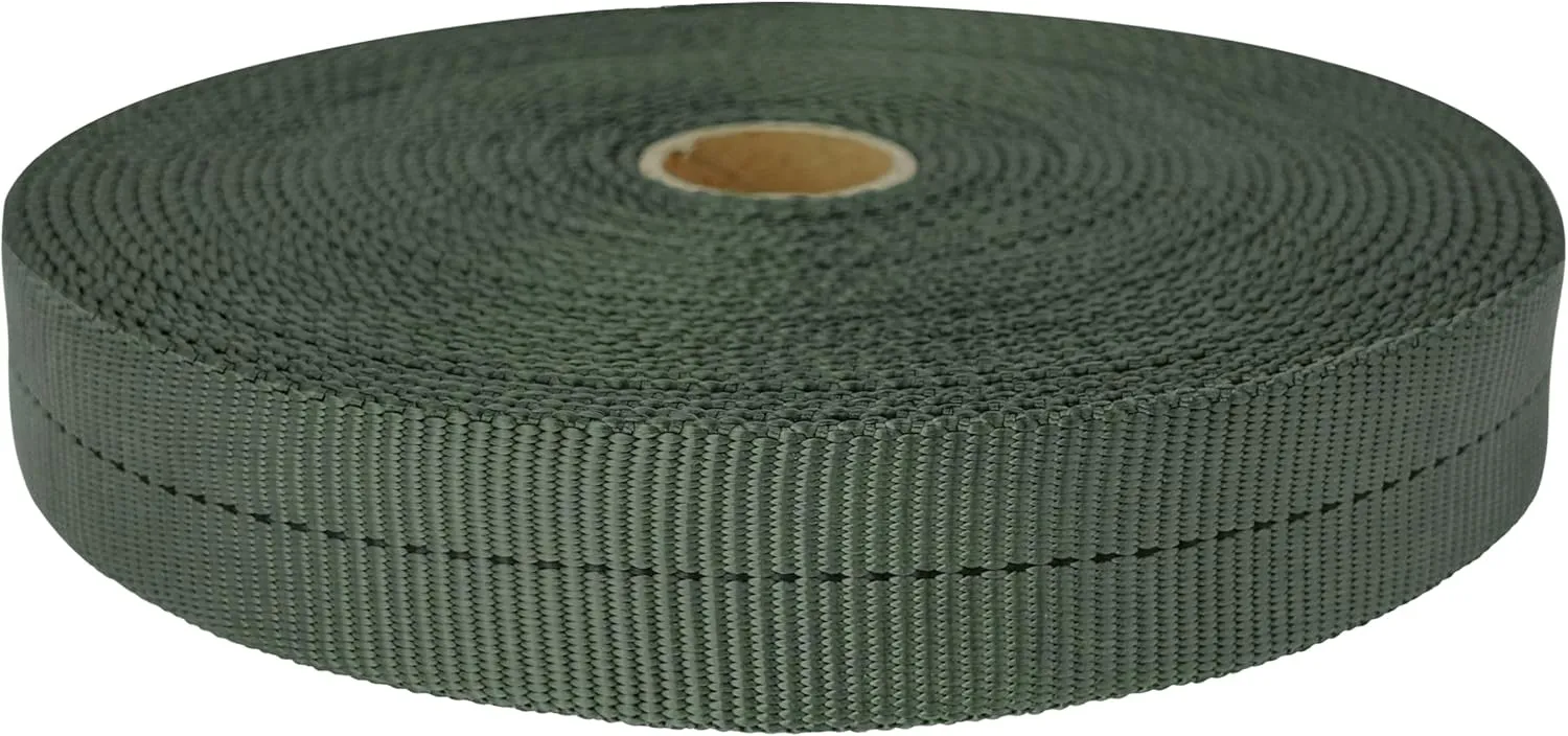 GM CLIMBING 1 inch MIL-W-5625 Nylon Tubular Webbing Milspecs 4000Lbs Durable for Outdoor Tactical Parachute Climbing Rescue Survival Tie Down