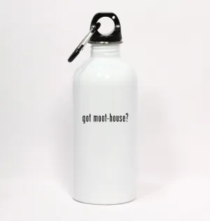 got Moot-House? - White Water Bottle with Carabiner 20oz