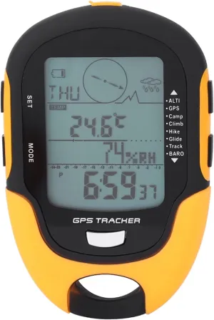 Gps, Multi Functional Handheld GPS Navigation with Rechargeable Digital Altimeter and Barometer