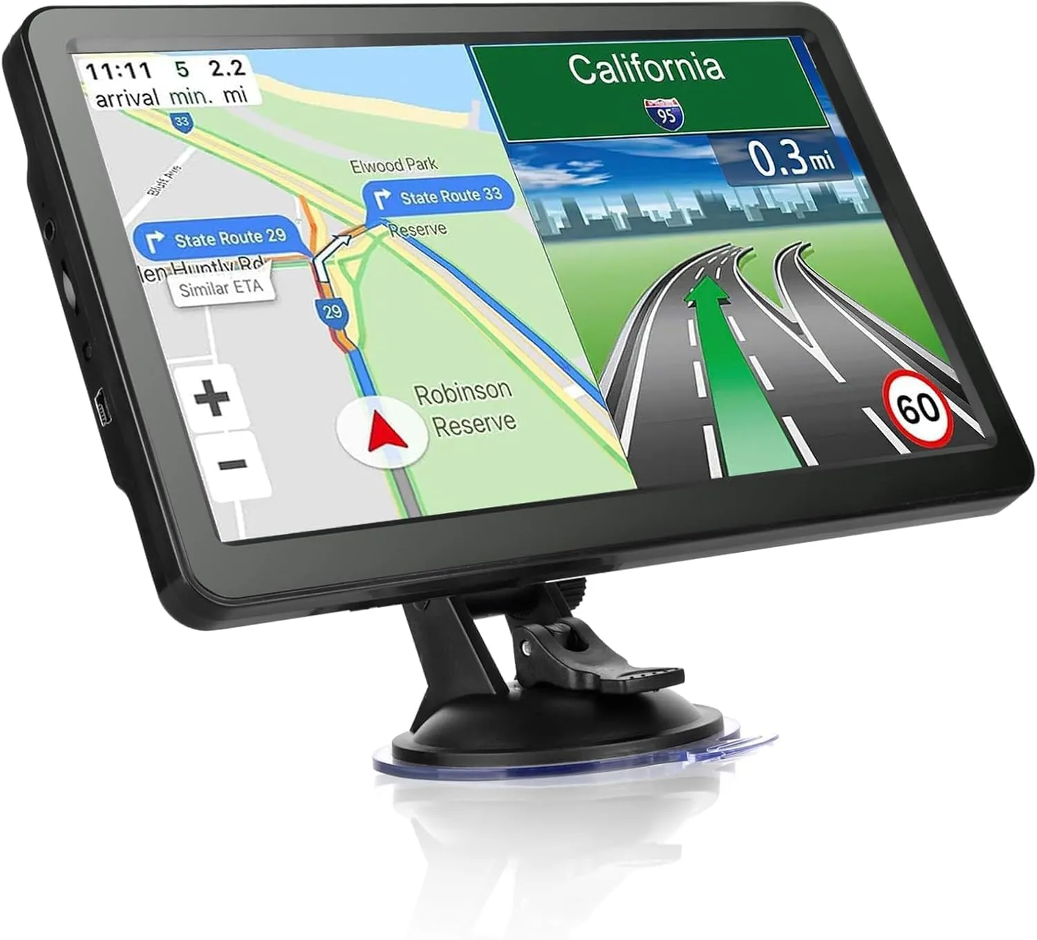 GPS Navigation for Car Truck Navigator - Navigation System 9 Inch Touchscreen, 2025 US/CA/MX Offline Maps Lifetime Free Update, Voice Guidance, Speed Cam Warning, Vehicle RV GPS para carros Trucker