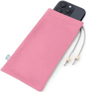 Halsa EMF Cell Phone Sleeve, High-Shield EMF Blocking Pouch, Signal Blocking Anti-EMP Radiation Bag for Digital Privacy Protection, Fits Most Phones, Pink (4x8 Inch)