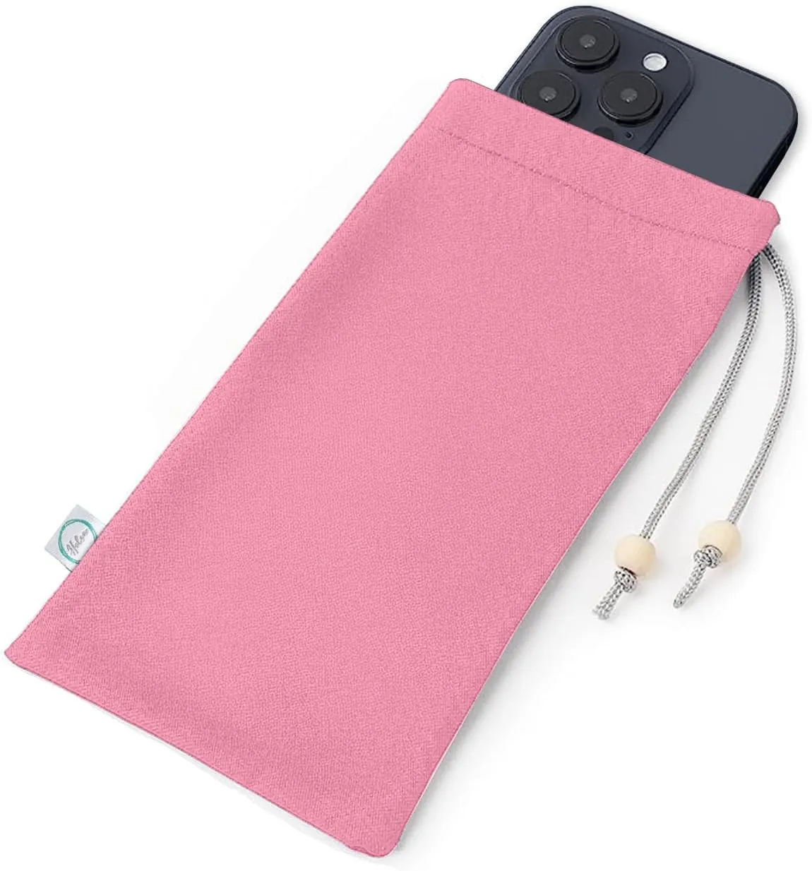 Halsa EMF Cell Phone Sleeve, High-Shield EMF Blocking Pouch, Signal Blocking Anti-EMP Radiation Bag for Digital Privacy Protection, Fits Most Phones, Pink (4x8 Inch)