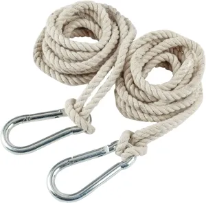 Hammock Tree Straps Extra Long - 2 Pack Tree Swing Hanging Straps Hammock Rope 16.4ft Each with Heavy Duty Carabiner Hooks Kit for Camping Trip Playground Outdoor