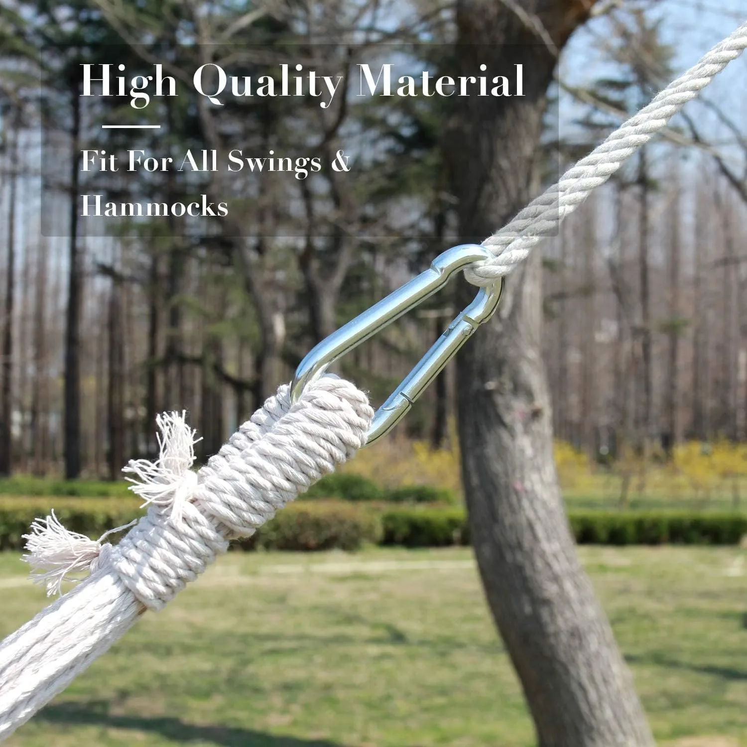Hammock Tree Straps Extra Long - 2 Pack Tree Swing Hanging Straps Hammock Rope 16.4ft Each with Heavy Duty Carabiner Hooks Kit for Camping Trip Playground Outdoor
