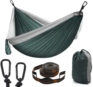 Hammocks for Outside 2 Person Heavy Duty, Hammocks for Trees Chair, Hammock Camping with Net, Quick Dry Hammock, for Backyard, Porch, Outdoor and Indoor Use