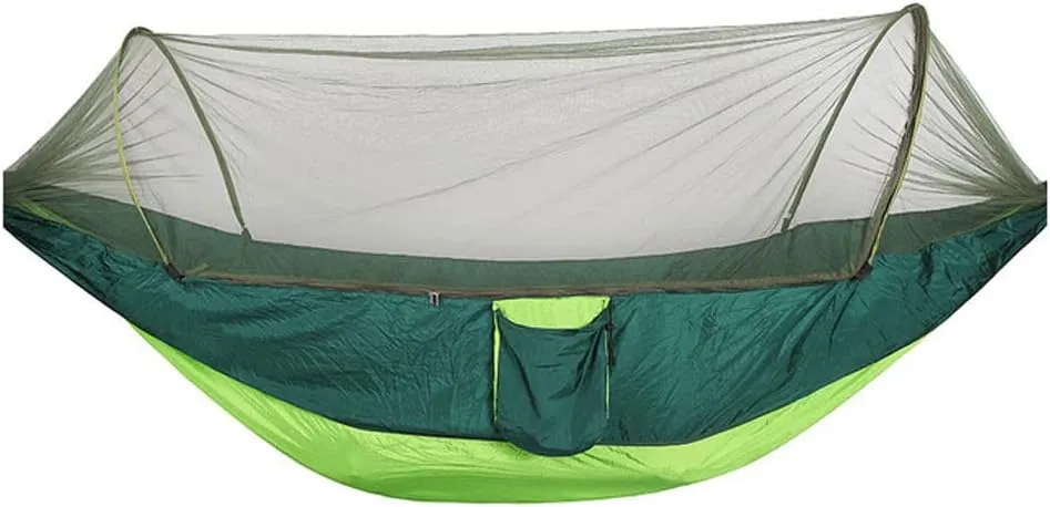 Hammocks Portable Outdoor Parachute Hammocks Camping Hammock with Mosquito Net Camping Stuff for Hiking Backpacking Tree Jungle Outdoor Hammock