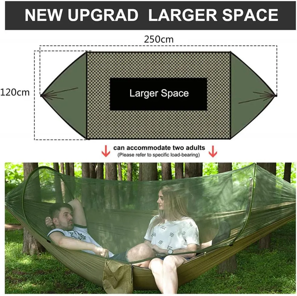 Hammocks Portable Outdoor Parachute Hammocks Camping Hammock with Mosquito Net Camping Stuff for Hiking Backpacking Tree Jungle Outdoor Hammock