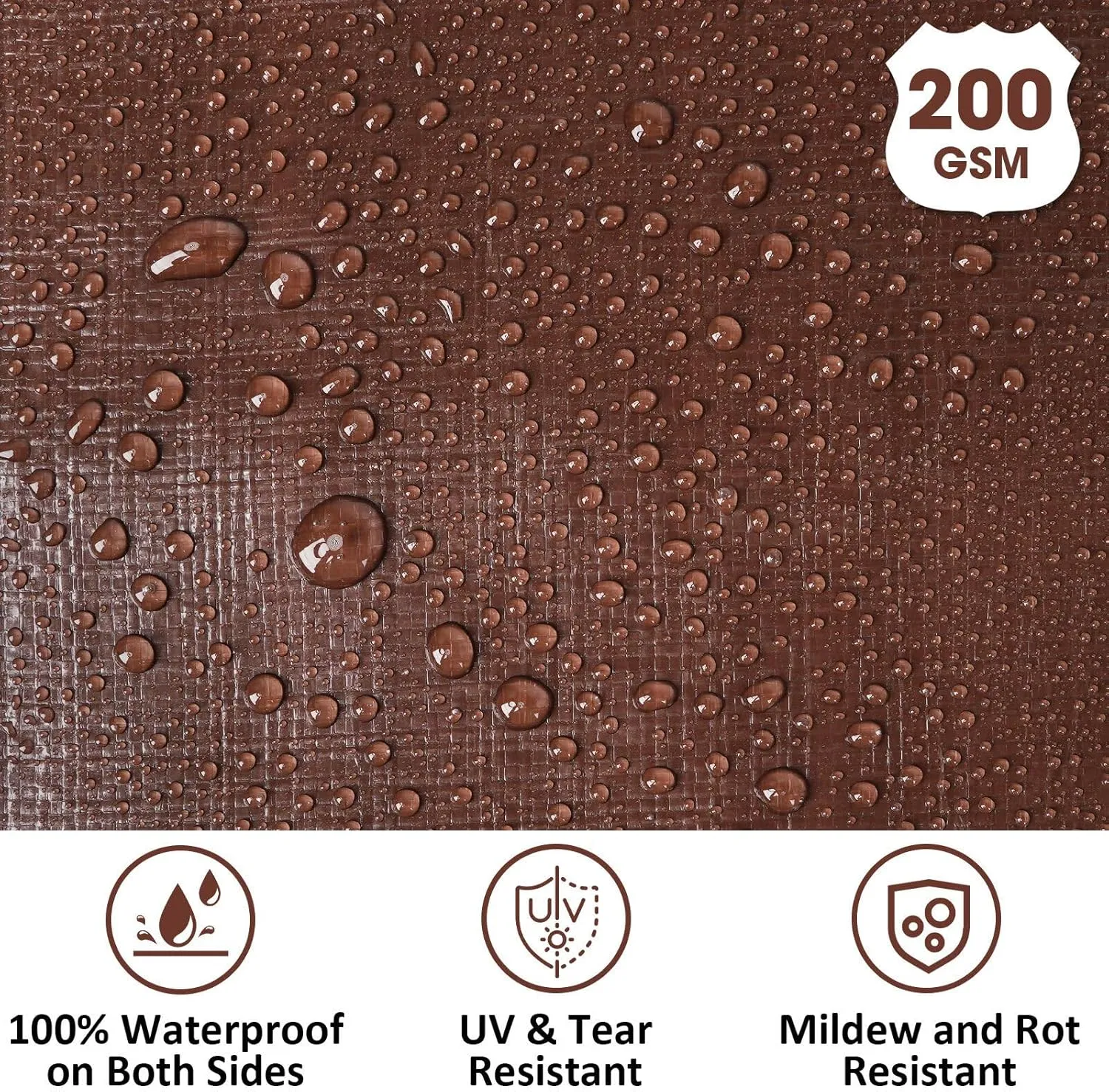 Heavy Duty Double-Sided Waterproof Poly Tarp 10x12 Feet 12mil Thick Polyethylene Tarps, Perfect for Outdoor Use, Plastic Cover & Mat for Tent Camping Storage Boat Bikes Vehicles
