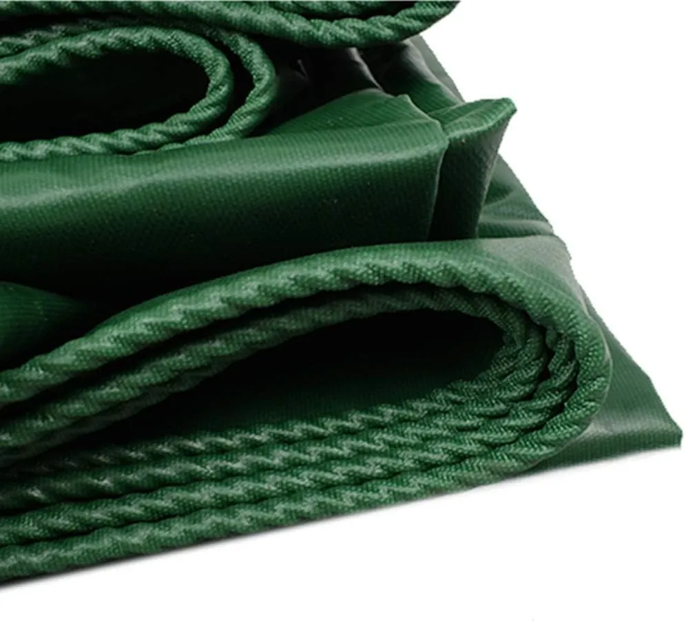 Heavy Duty Tarpaulin, Waterproof, UV-Resistant, Multi-Purpose Tarp for Tent, Roof, Camping Car Boat Cover Shade Greed, 6x8m