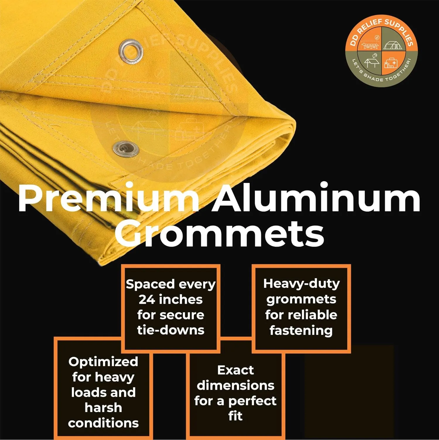 Heavy Duty Waterproof Canvas Tarp – 10x12 ' 24 oz, Tan with Grommets | Durable Multipurpose Cover for Camping, Canopies, Tents, Trailers, Machinery & Equipment