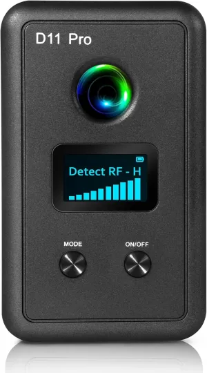 Hidden Camera Detectors D11 Pro with Screen, Digital Spy Camera Finder IR Lights Scanner RF GPS Tracker Detector Bug Sweeper for Office Car Travel Hotel