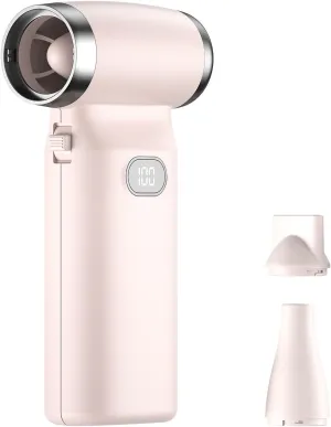 High-Speed（180000 RPM） Portable Handheld Turbo Fan 6000mAh Personal Mini Fan, Speed(1-100) Adjustable USB Powerful Rechargeable Fan for Men Women Kids Gifts, Home Travel Essential Hand Fan(Pink)