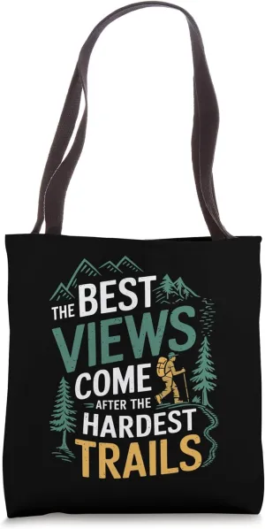 Hike Lover Outdoor Trekking, Hiking Mountain and Hiker Tote Bag