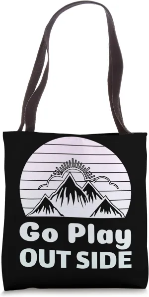 Hiking Saying, Mountain Lines, Alps Motif, Hiking. Tote Bag
