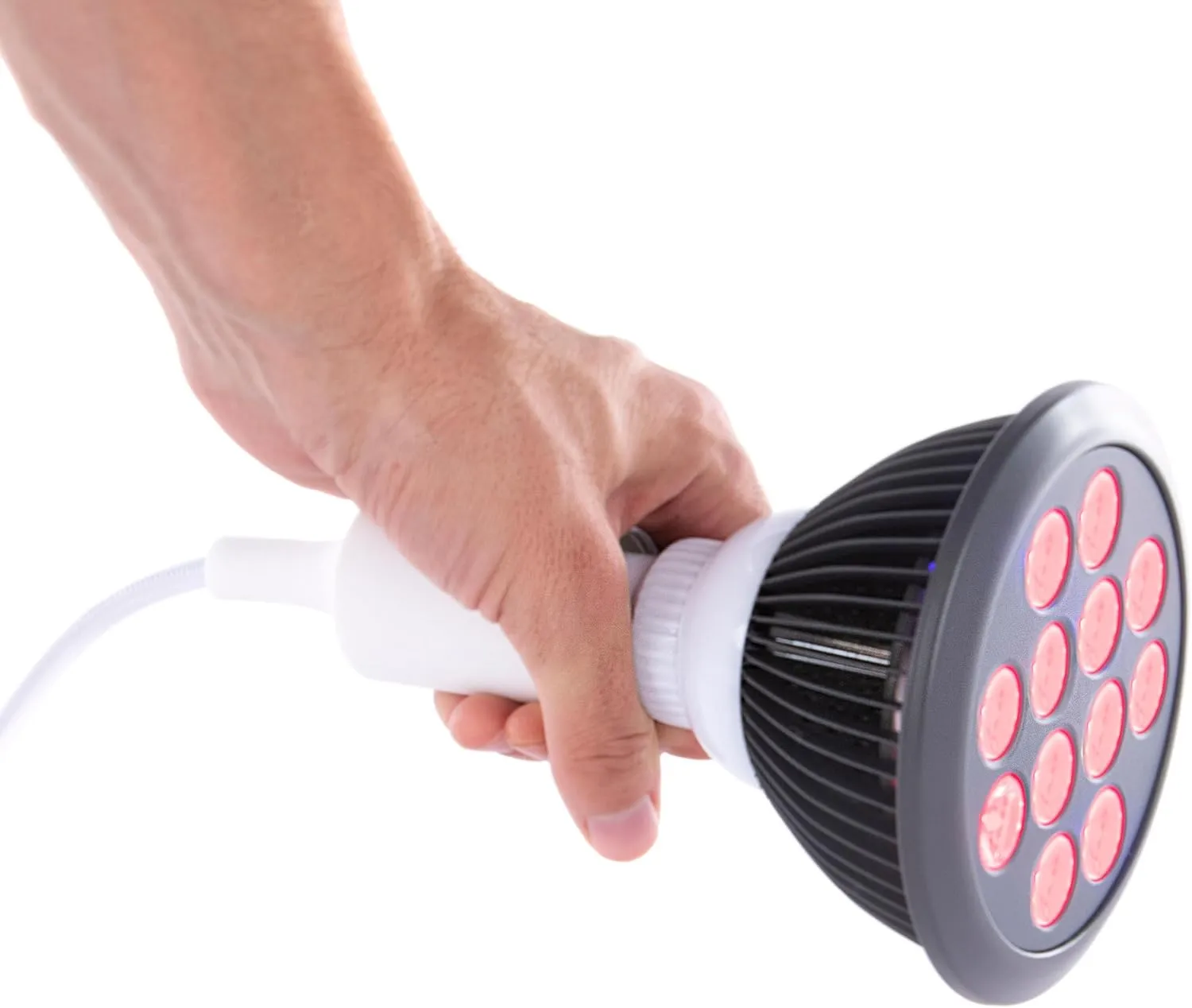 Hooga Red Light Therapy Device, 660nm & 850nm, 12 Dual Chip LEDs, Portable Handheld, High Irradiance for Skin, Pain Relief, Anti-Aging, Muscle Recovery, Sleep, Power Cord & Base Included, HG24