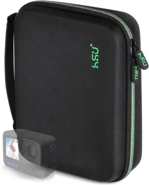 HSU Protective Carrying Case Compatible with Go Pro Hero 13, 12, 11, 10, 9, 8, 7, 6, 5, 4, 3 and Accessories, Light and Medium Security Bag, Compact and Safe Action Camera Travel Storage