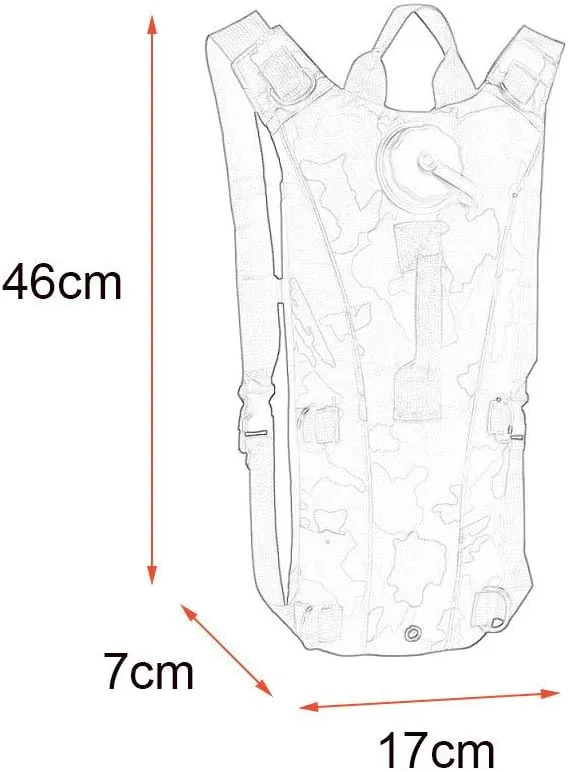 Hydration Bladder 3L Backpack Water Bag Sports Bladder Travel Water Reservoir Hydration Bag Outdoor Biking Cycling Travel Hiking,A