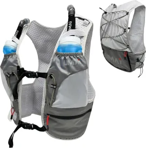 Hydration Running Vest, Hydration Vest with Two Flasks, Grey
