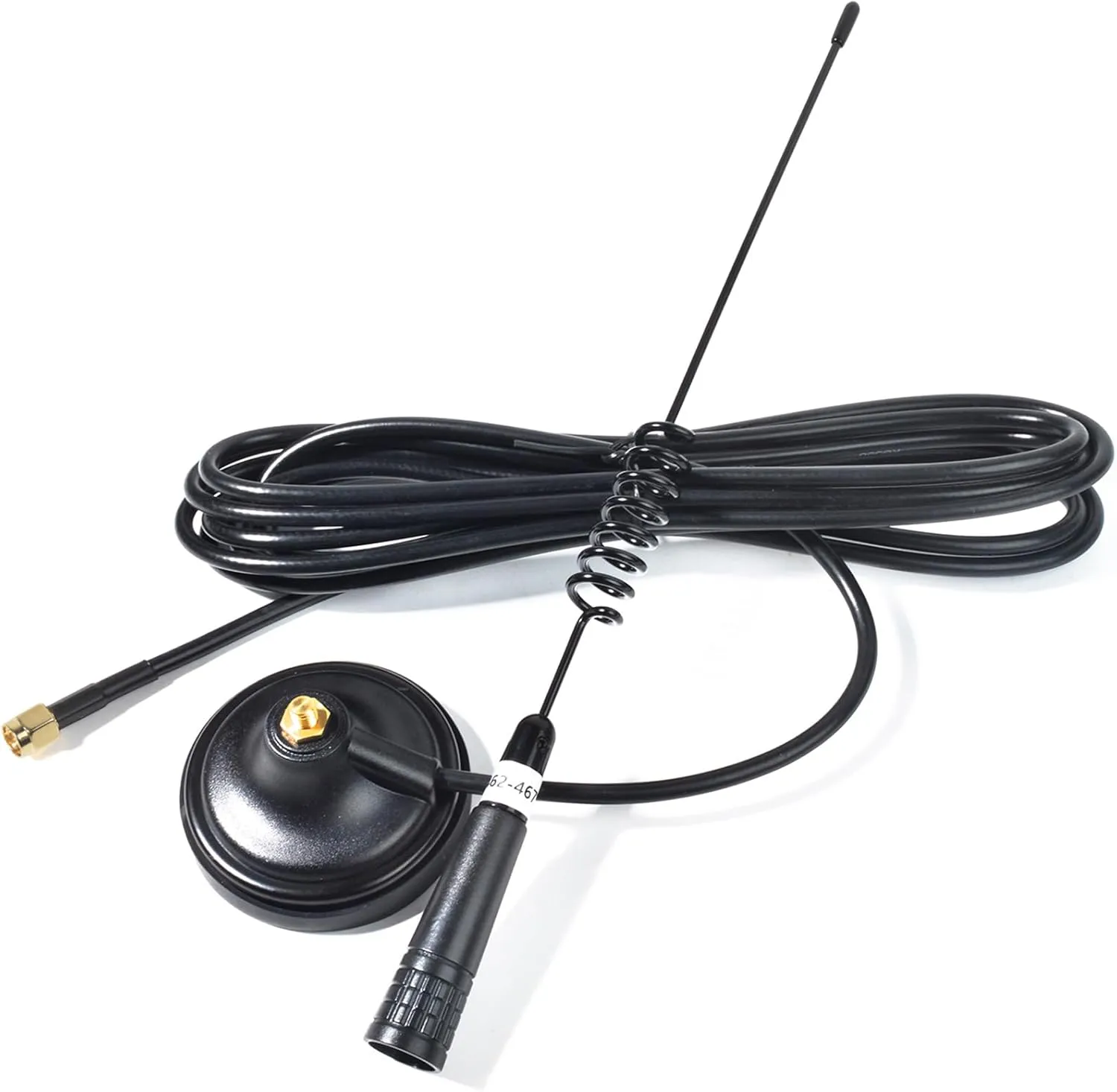 HYS 460-470Mhz Magnetic Mount Base Antenna W/13ft Cable with SMA Male, 2.5inchs Magnet Mount Stainless Steel GMRS Antenna for Cobra Midland Uniden Anytone Handheld/Mobile GMRS Radio/Device