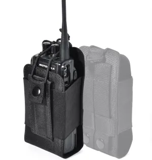 HYS MOLLE Compatible Tactical Radio Holster – Nylon Pouch with Molle Webbing for Baofeng, Motorola & Uniden Radios