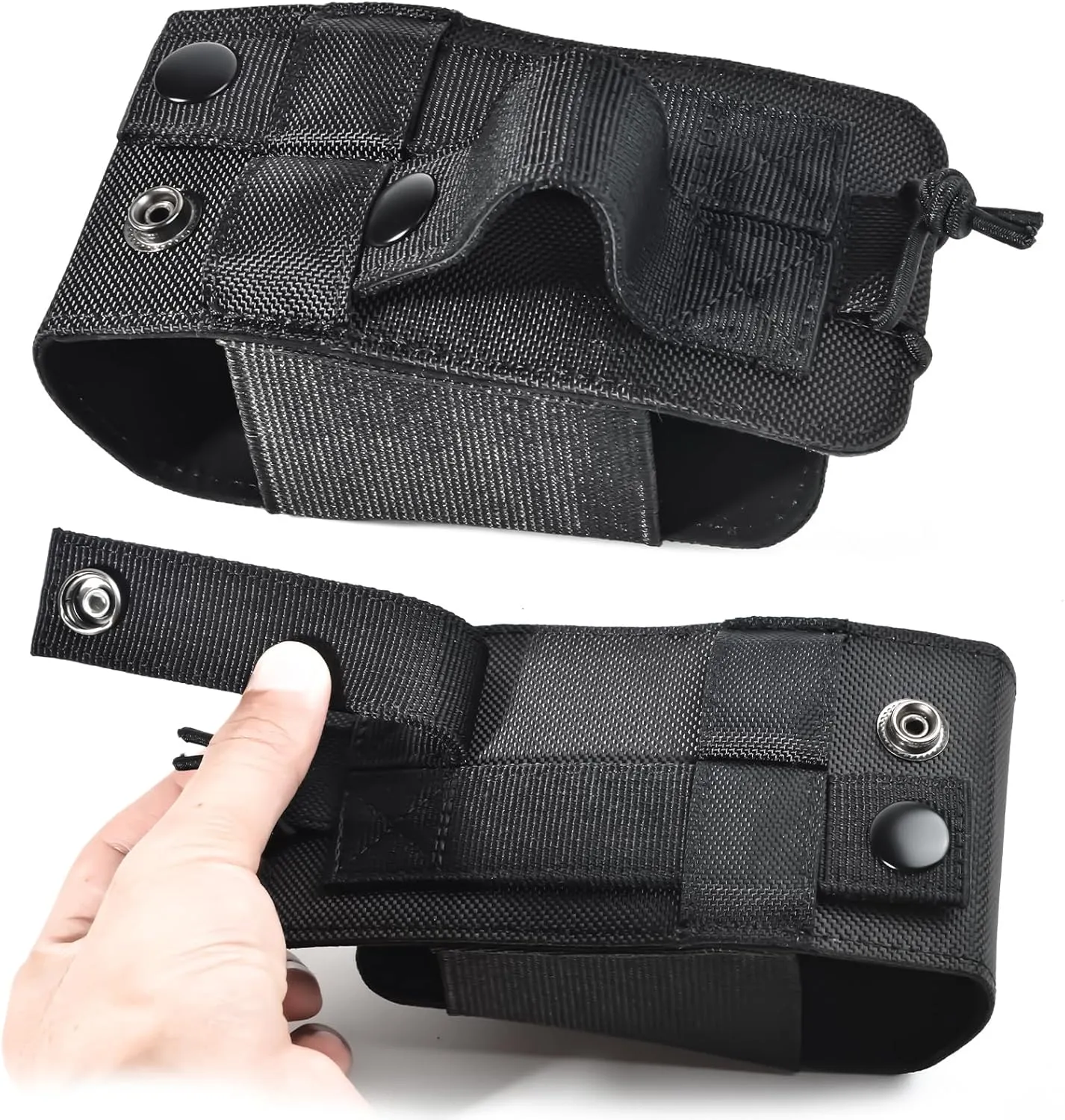 HYS MOLLE Compatible Tactical Radio Holster – Nylon Pouch with Molle Webbing for Baofeng, Motorola & Uniden Radios