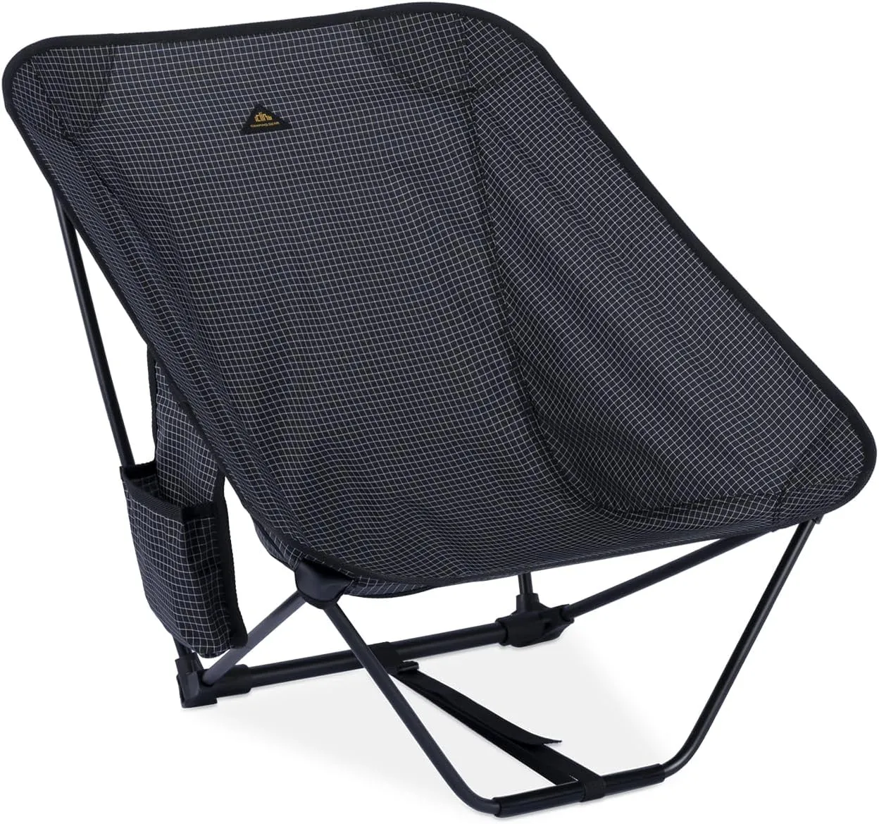 iClimb Low Ultralight Compact Camping Folding Chair with Side Pocket and Carry Bag
