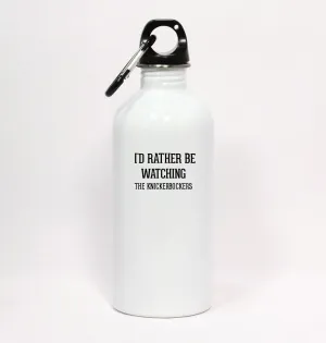 I'd Rather Be Watching The Knickerbockers - White Water Bottle with Carabiner 20oz