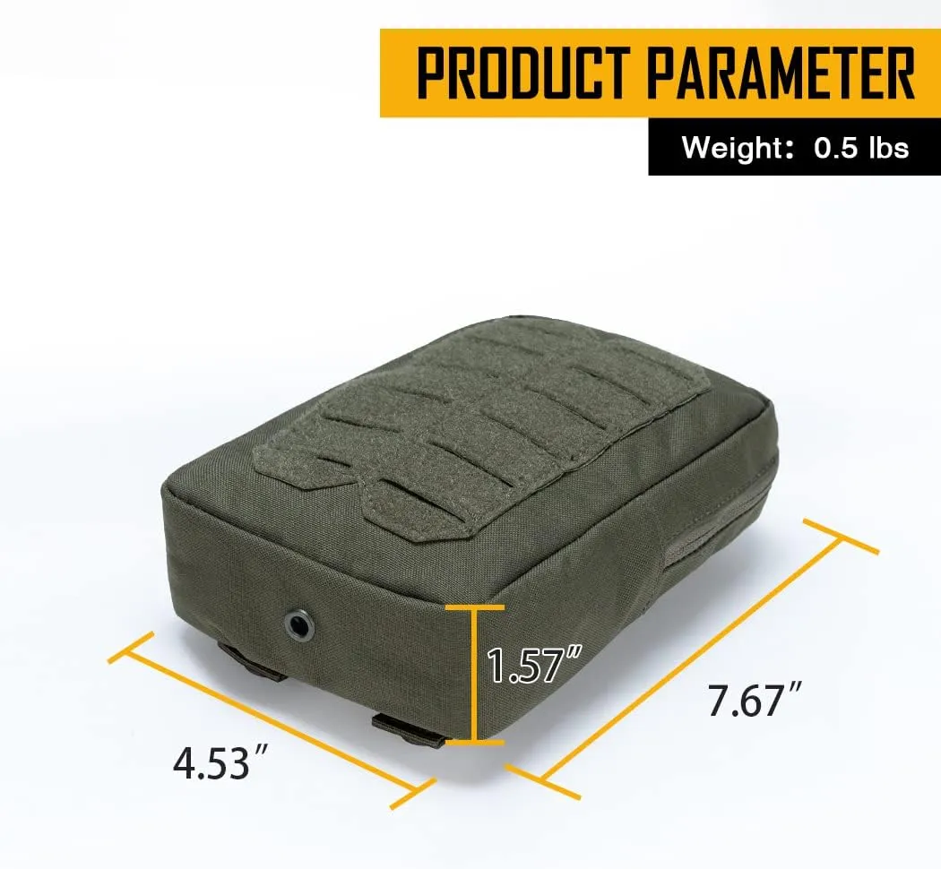 IDOGEAR Tactical MOLLE Pouch Multi-Purpose Compact EDC Small Utility Pouch Admin Organizer for Outdoor 500D Nylon