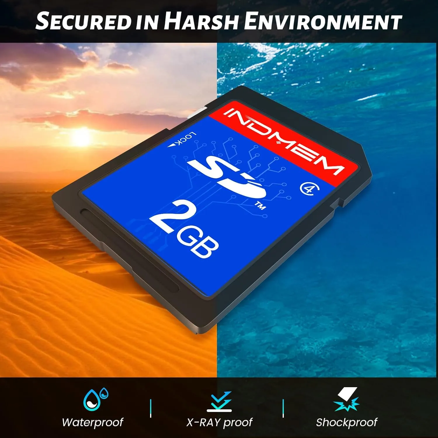 INDMEM 2GB SD Card, 10 Packs Class 4 2GB Flash Memory Card MLC Standard Secure Digital Cards Camera Card