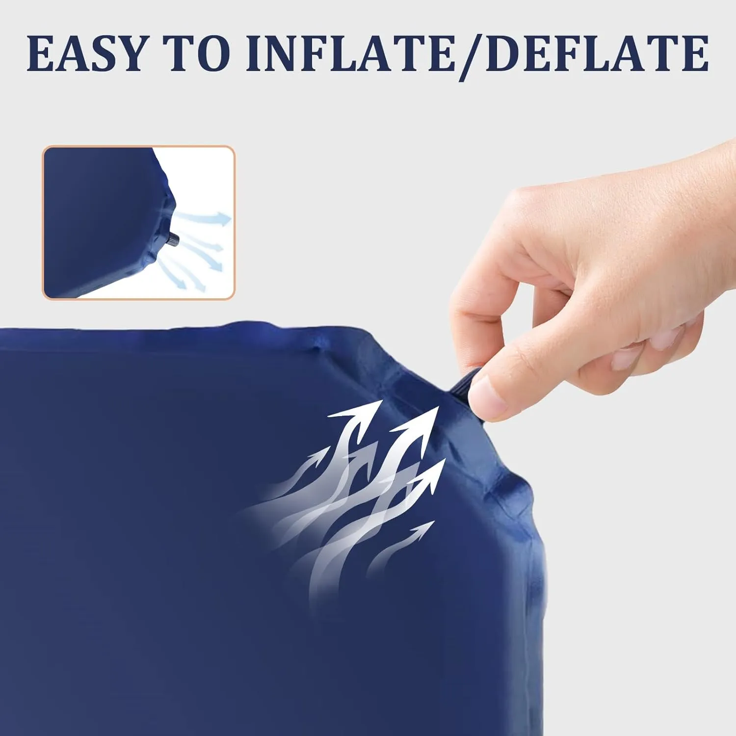 Inflatable Seat Cushion, Portable Airplane Stadium Bleacher Sitting Pad, Lightweight Self-Inflatable Moisture and Water Resistant Camping Chair Mat for Office Car Outdoor