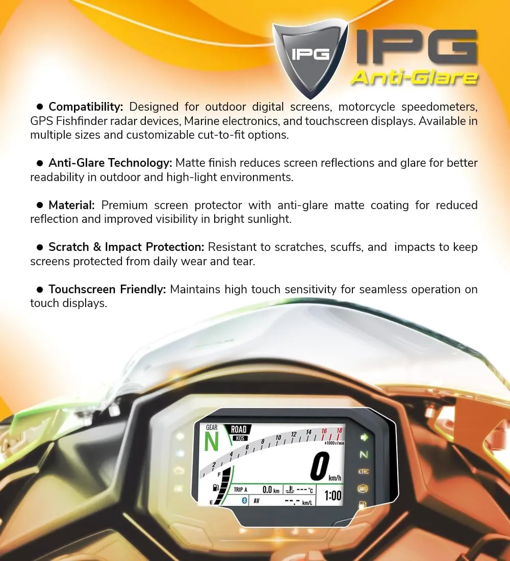 IPG Anti-Glare Made for Humminbird XPLORE 9 CMSI  Fish Finder Display Matte Finish Screen Protector Film, Perfect for Outdoor Use for Xplore9