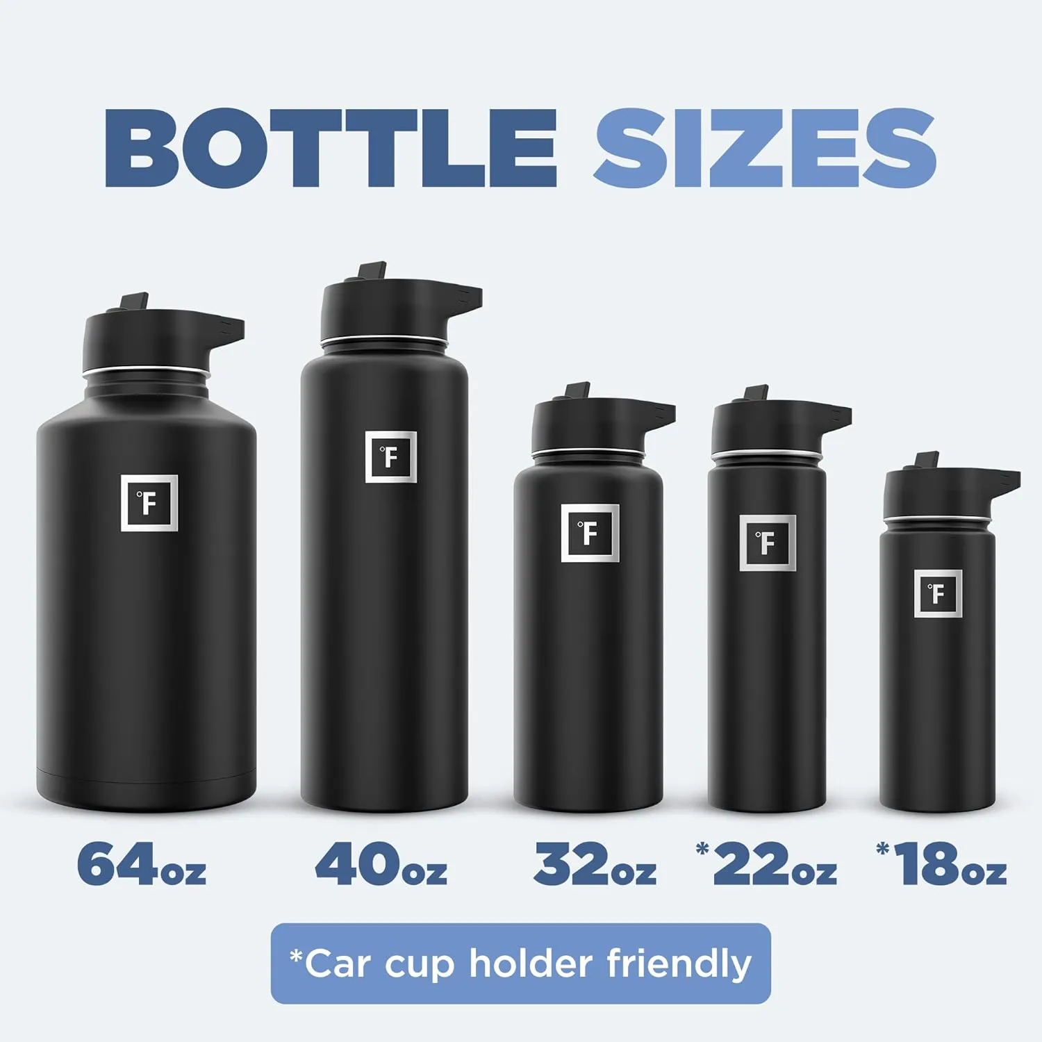 IRON °FLASK Camping & Hiking Hydration Flask with 3 Lids - Stainless Steel, Double Walled & Vacuum Insulated Water Bottle - Leak Proof & BPA Free (Sage, Straw - 40 oz)