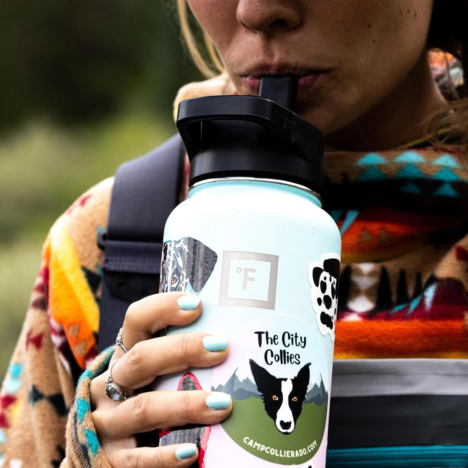 IRON °FLASK Camping & Hiking Hydration Flask with 3 Lids - Stainless Steel, Double Walled & Vacuum Insulated Water Bottle - Leak Proof & BPA Free (Sage, Straw - 40 oz)