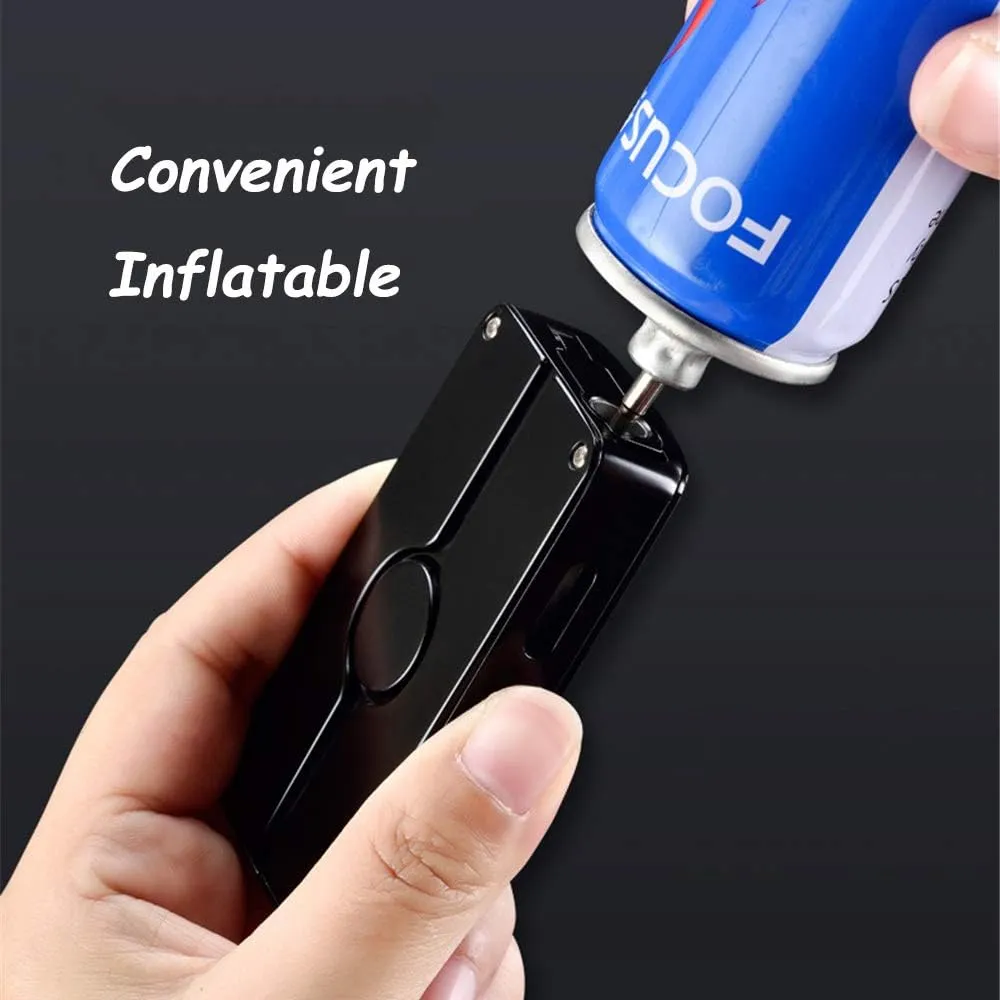 Jet Lighter Torch Lighter, 3 Flame Butane Refillable Cigar Lighter with Visible Gas Tank and Cigar Punch Cigar,Windproof Lighters Cigarette Ignition Without Gas,Adjustable Flame Size(Black）