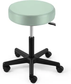 JMU Rolling Stool with Wheels, PVC Leather Large Seat Stool, 400lbs Weight Capacity, Heavy Duty Adjustable Height for Medical Tattoo Office Lab Dentists Healthcare(Mint Green)
