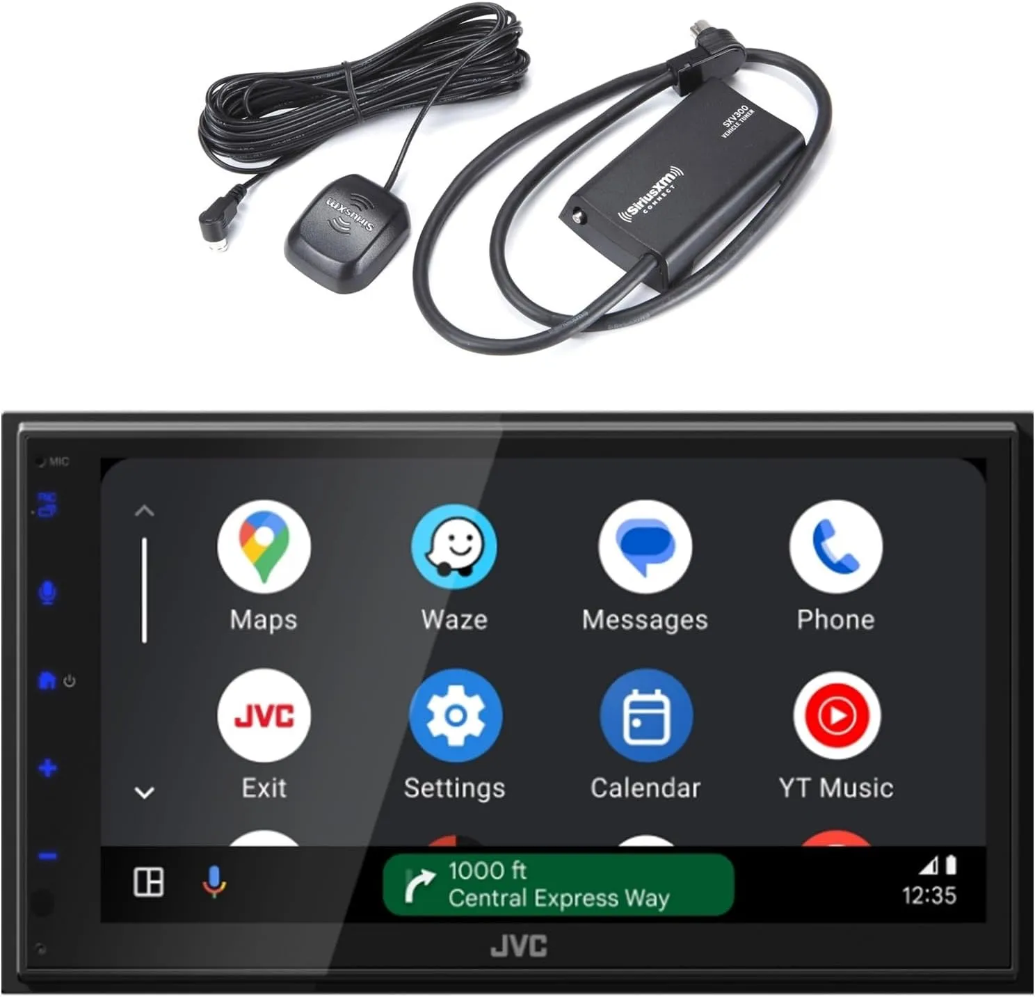 JVC KW-M690BW 6.8" Touchscreen WiFi Bluetooth USB/MP3 Stereo Multimedia Digital Receiver with Satellite Radio Connect Vehicle Tuner Kit