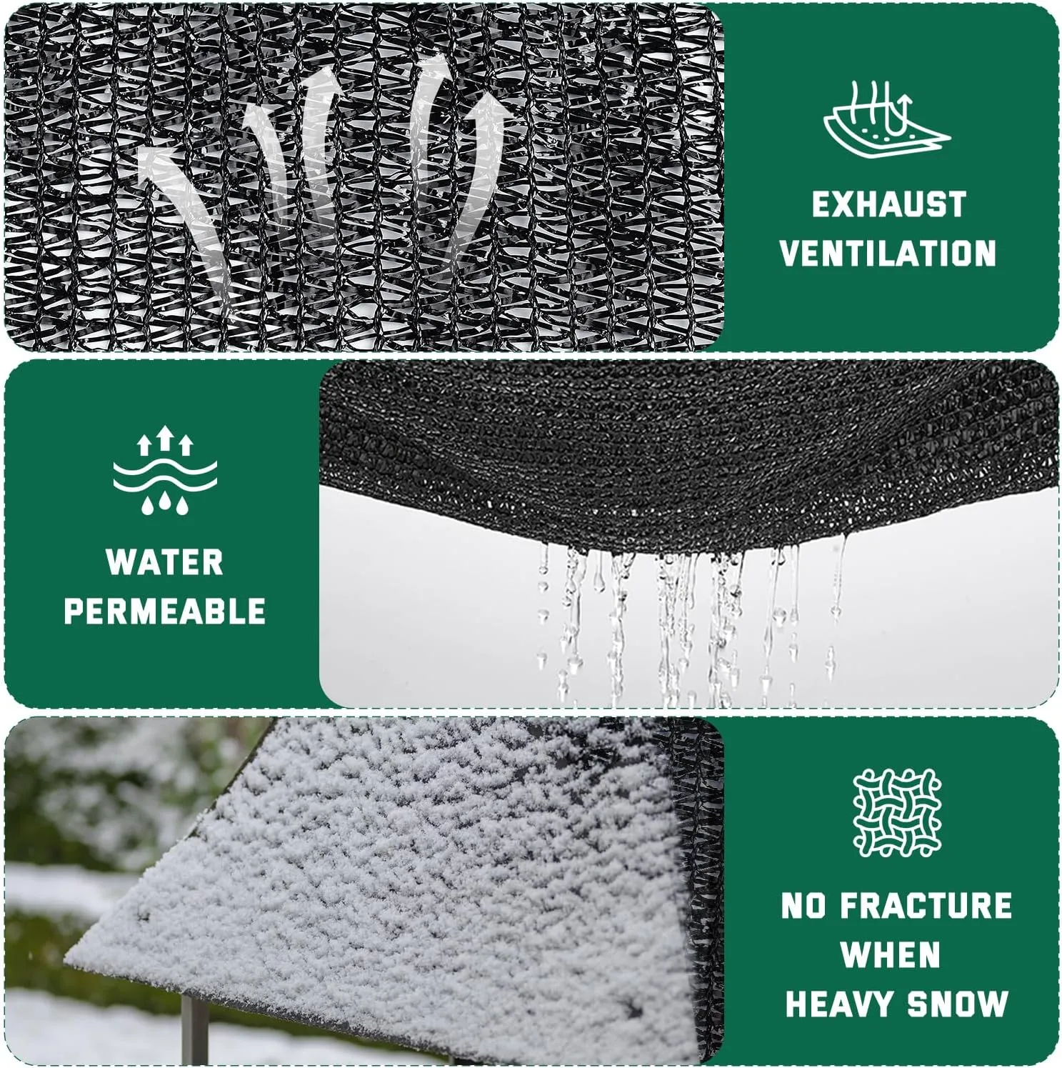 Kesfitt Garden 50% Shade Cloth, Resistant Sun Shade Net 8x20FT Mesh Tarp with HDPE Material and Reinforced Grommets Shade Trap for Greenhouse, Plant, Pergola, Backyard Patio Sunshade
