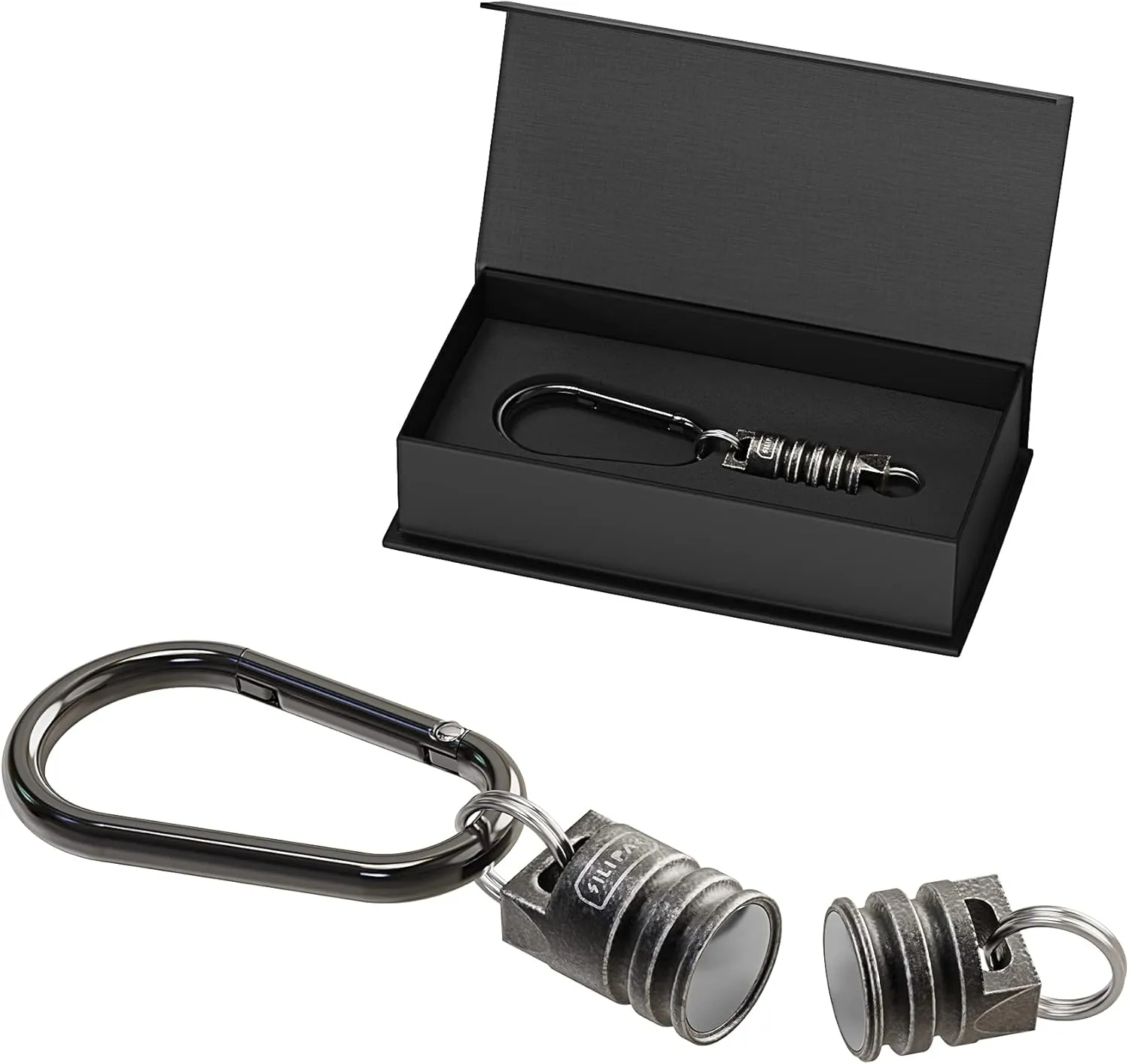 Keychain Magnetic Connector Titanium Steel Brass EDC Mag Beads Secure Key Quick Release Carabiner Detachable Keys Easy Access