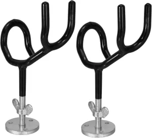 Kisangel Fishing Rod Set 2pcs Boat Fishing Rod Holders Wire Form Mounting Base for Kayak Pan Drift Fishing Rod Rack 3 Screw Fixed Base
