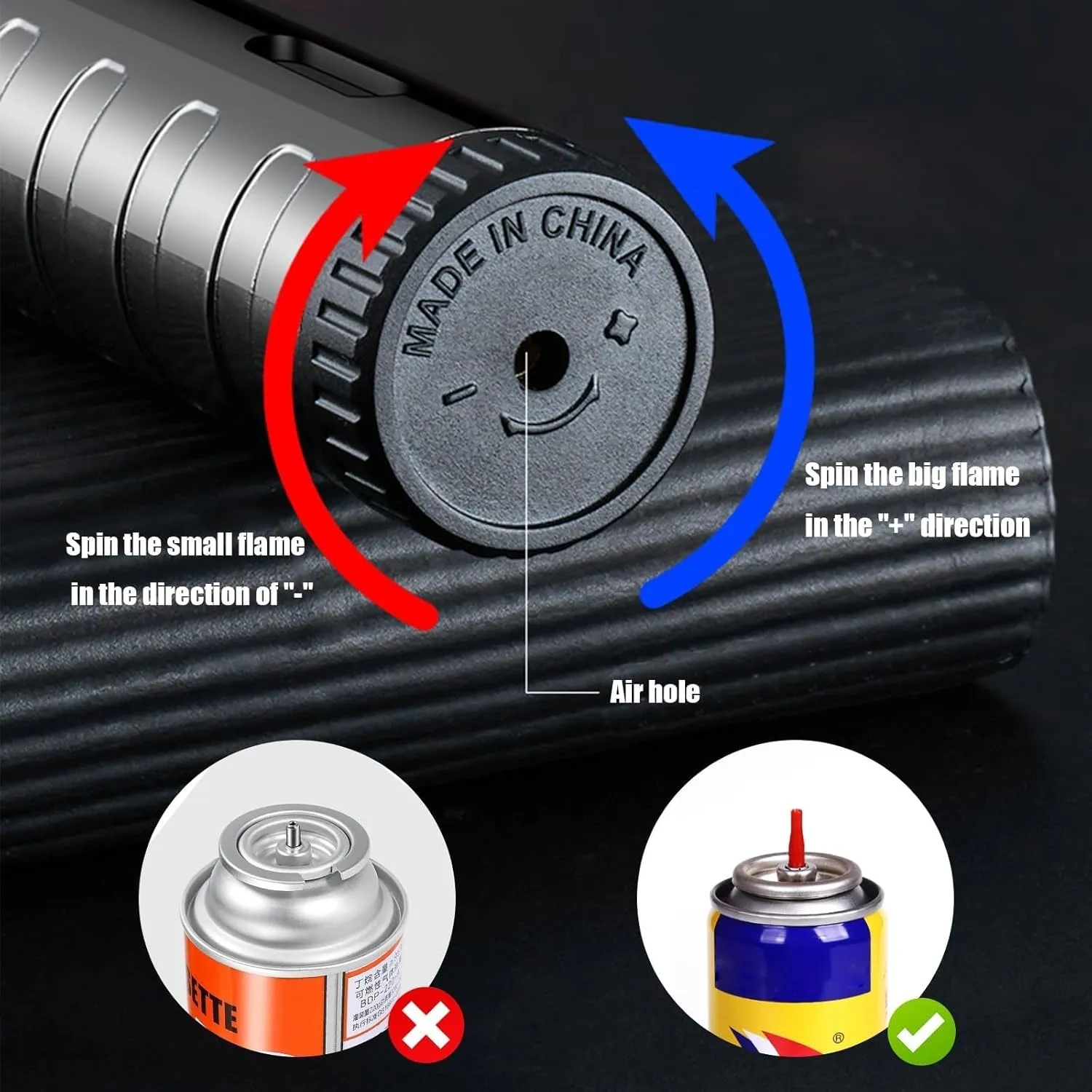 Kitchen Cooking Torch Lightsaber Lighter Adjustable Flame, Professional Gift for Chef, Refillable Butane Lighter for Kitchen, Camping BBQ, Outdoor Essential, Men's Gift(Chrome)