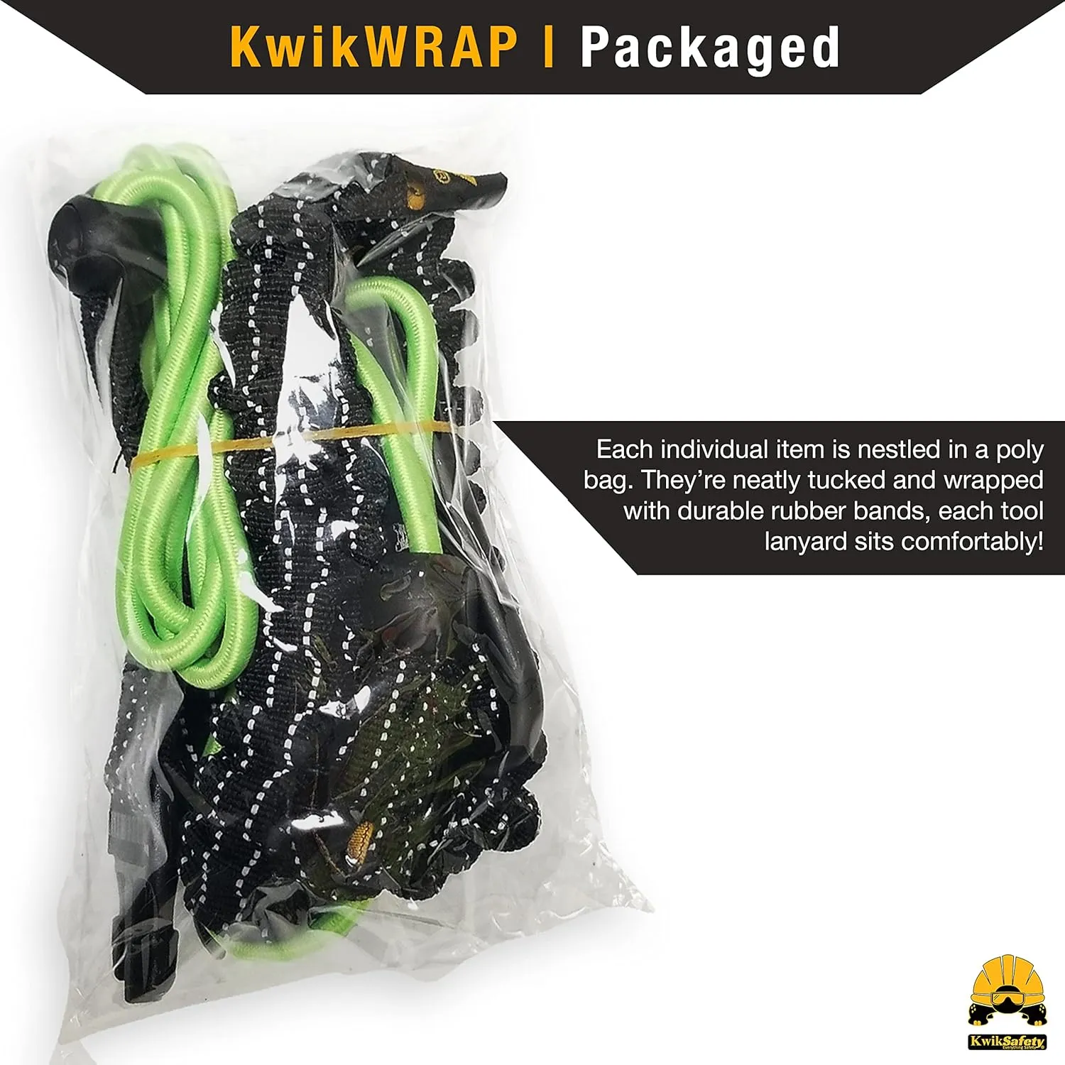KwikSafety - Charlotte, NC - Octopus [3 Pack] Heavy Duty Tool Lanyard w/Twist Lock & Clip Carabiners Coiled Retractable Bungee Interchangeable Buckle Straps Adjustable Clip Locks