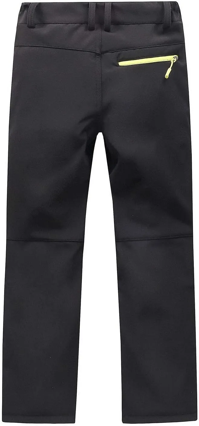LANBAOSI Kids Boys Girls Waterproof Outdoor Hiking Pants Warm Fleece Lined
