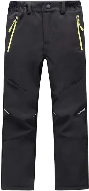 LANBAOSI Kids Boys Girls Waterproof Outdoor Hiking Pants Warm Fleece Lined