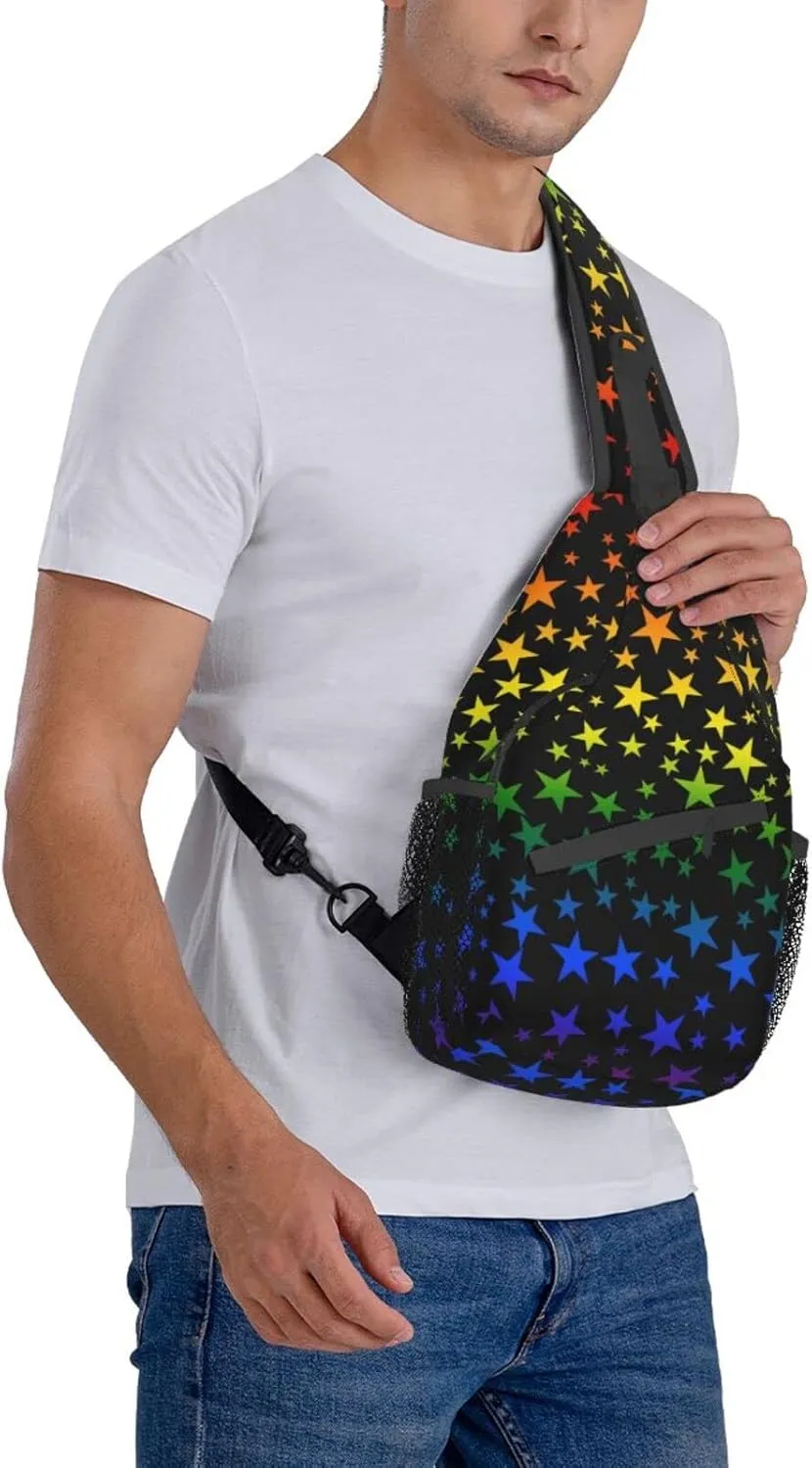 LGBT Gay Pride Sling Bag,Multipurpose Crossbody Backpack Shoulder Chest Bag for Women Men Travel Hiking Daypack