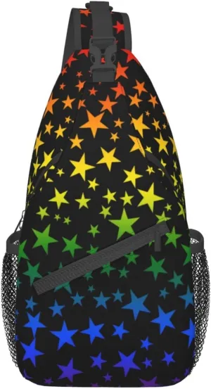 LGBT Gay Pride Sling Bag,Multipurpose Crossbody Backpack Shoulder Chest Bag for Women Men Travel Hiking Daypack