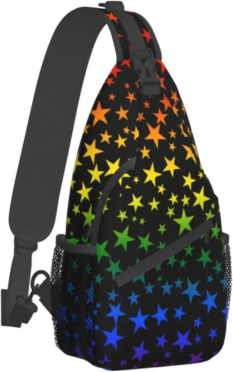 LGBT Gay Pride Sling Bag,Multipurpose Crossbody Backpack Shoulder Chest Bag for Women Men Travel Hiking Daypack